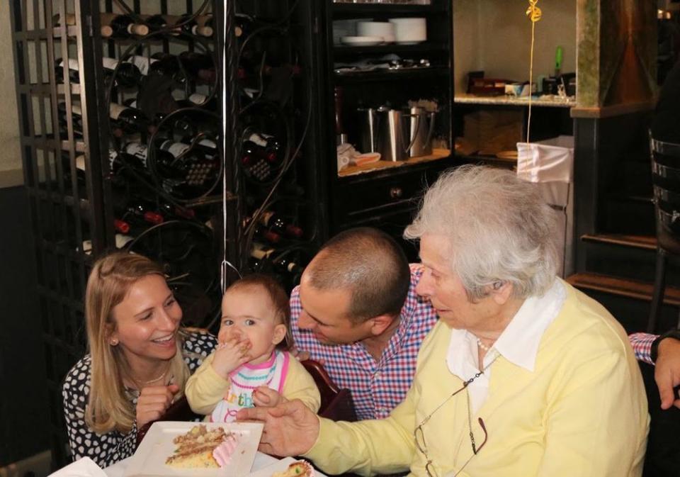 Great-Grandmother Has 100th Birthday with Great-Granddaughter, 1