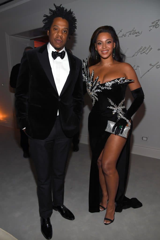 <p>Jay-Z and Beyoncé were one of many famous faces at Sean Combs (Diddy's) 50th birthday in Los Angeles.</p>