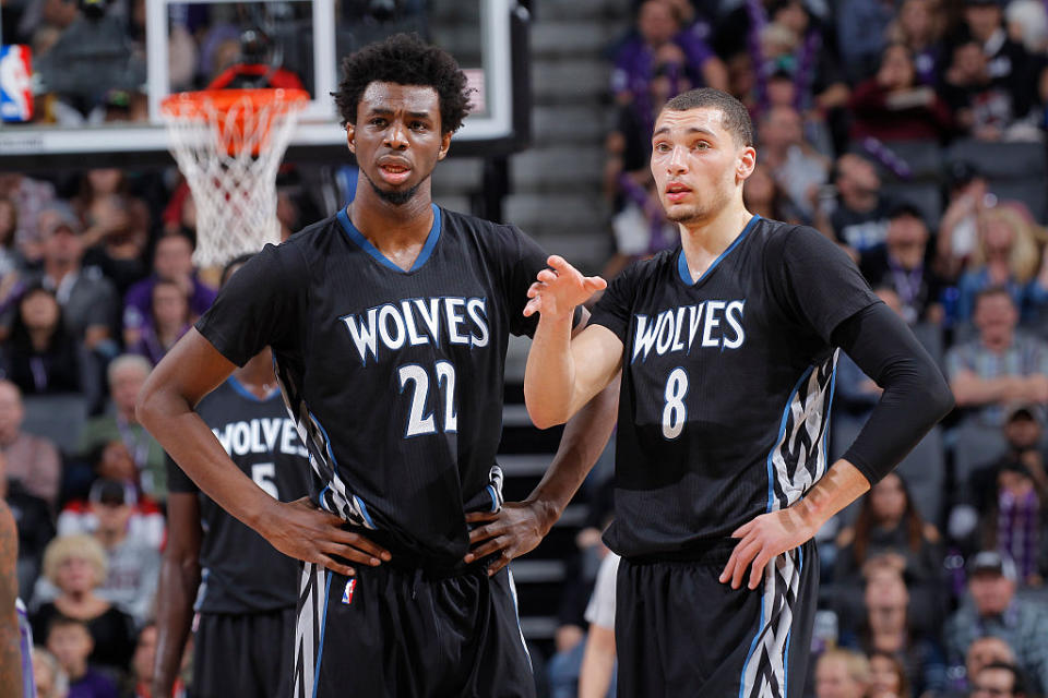 Andrew Wiggins, Zach LaVine and the rest of the Minnesota Timberwolves have struggled to start the season. (Getty Images)