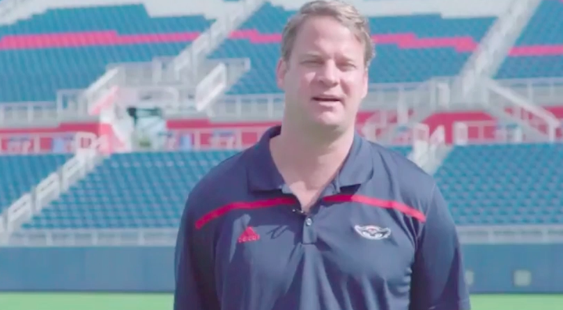 Lane Kiffin’s enthusiasm for FAU football just jumps out at you.