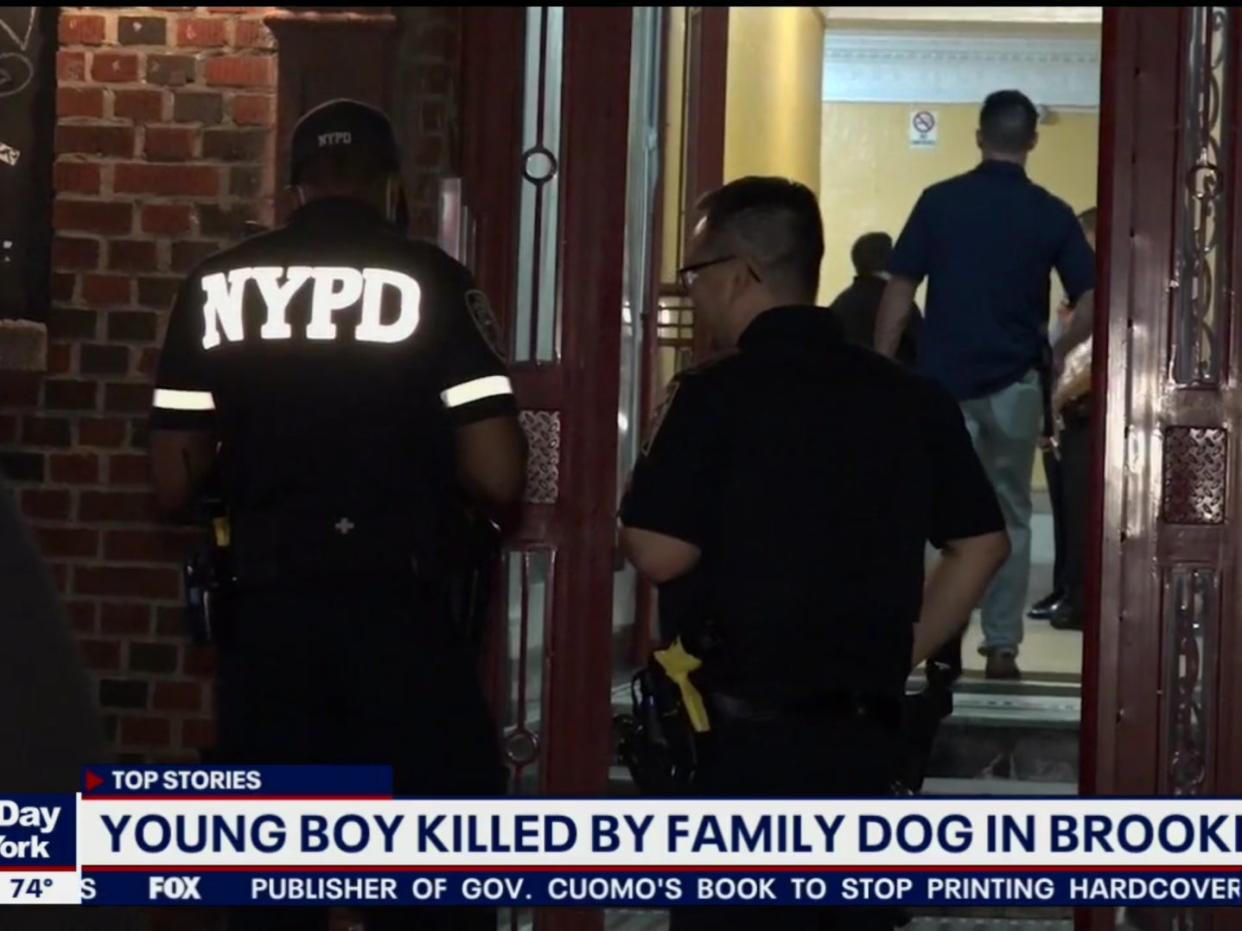 Police at the scene of the crime in Brooklyn, New York (FOX5NY)