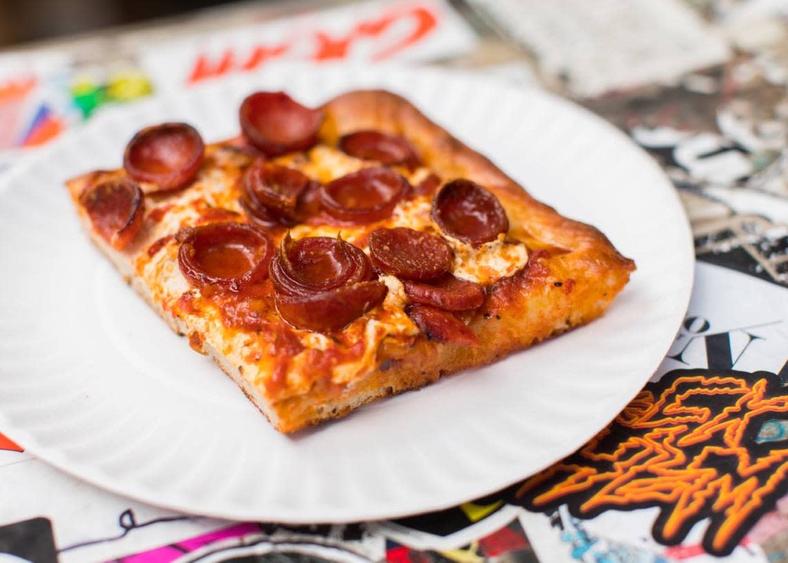 Prince Street Pizza from New York is famous for its Sicilian-style square slices.