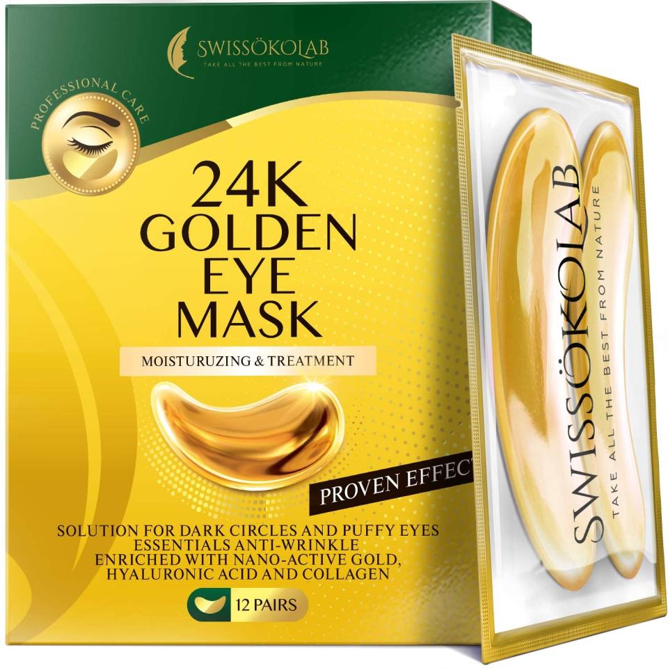 24k Gold Eye Masks. Image via Amazon.