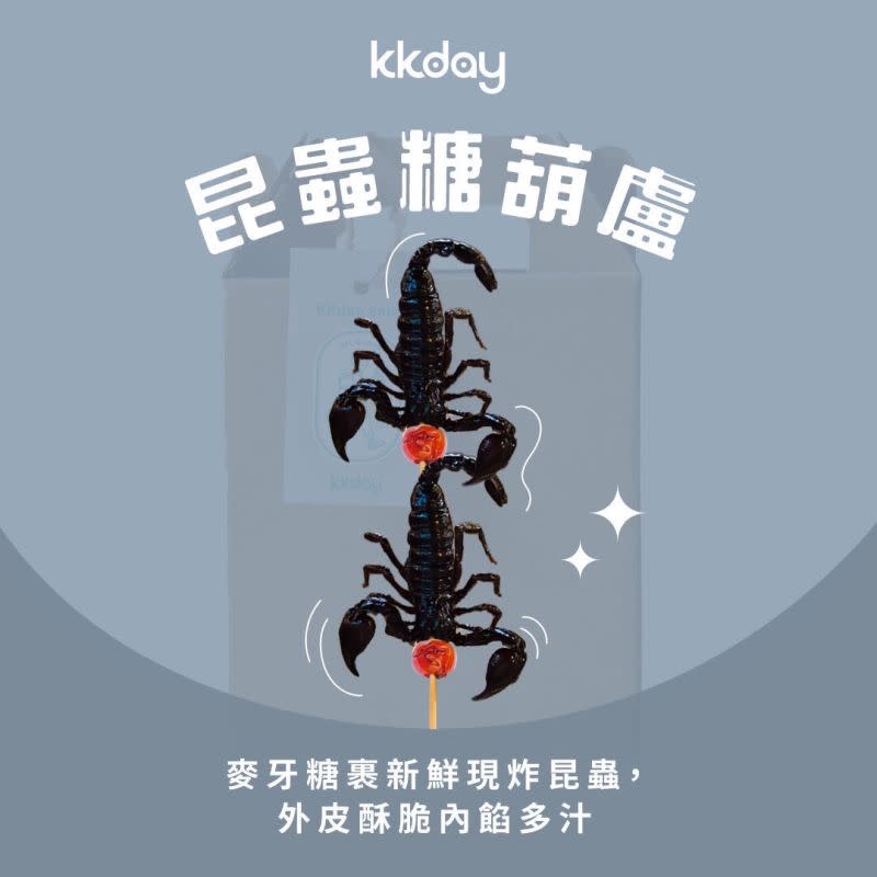 ▲「昆蟲糖葫蘆」實在讓人受不了了！（圖／KKday提供）