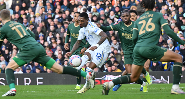 Jaidon Anthony pictured striking the ball