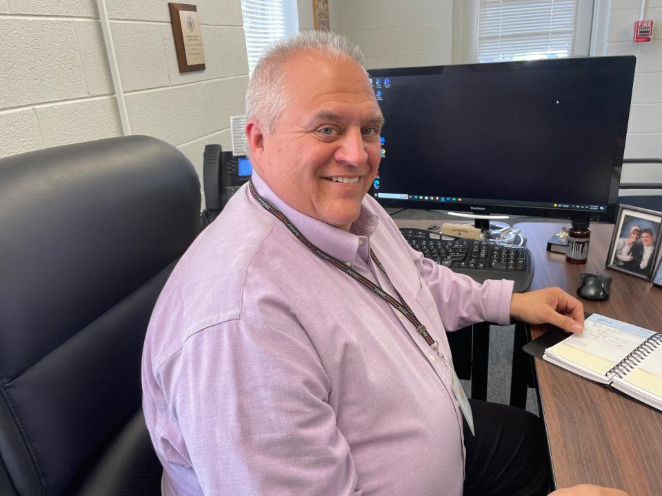 Ron Oestreich, the new director of Parks and Recreation for the Town of Farragut, settles into his office in the Farragut Community Center on March 21, 2023.
