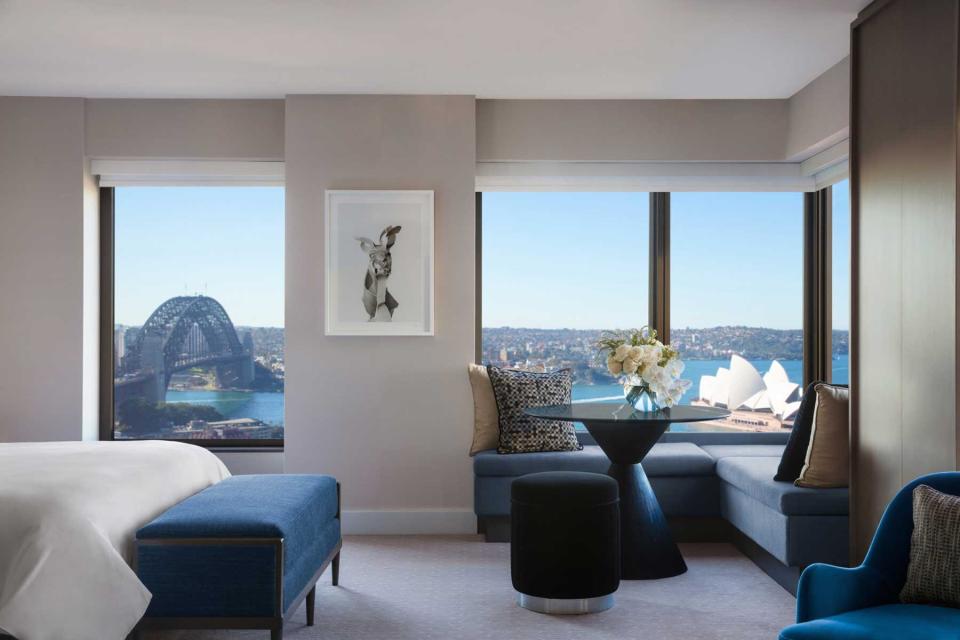 The view from a suite at the Four Seasons Sydney hotel
