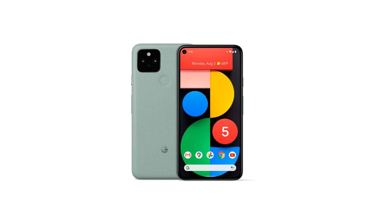 Das neue Pixel 5 gibt es in Schwarz, aber auch in Mintgrün.