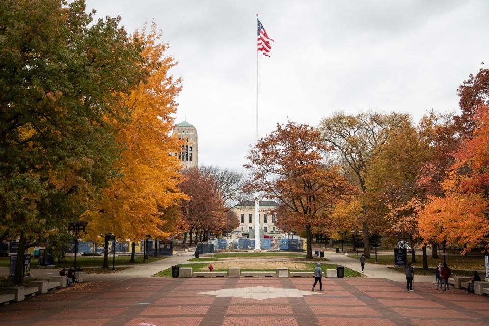 The Diag on U-M central campus in Ann Arbor, Friday, Oct. 30, 2020.