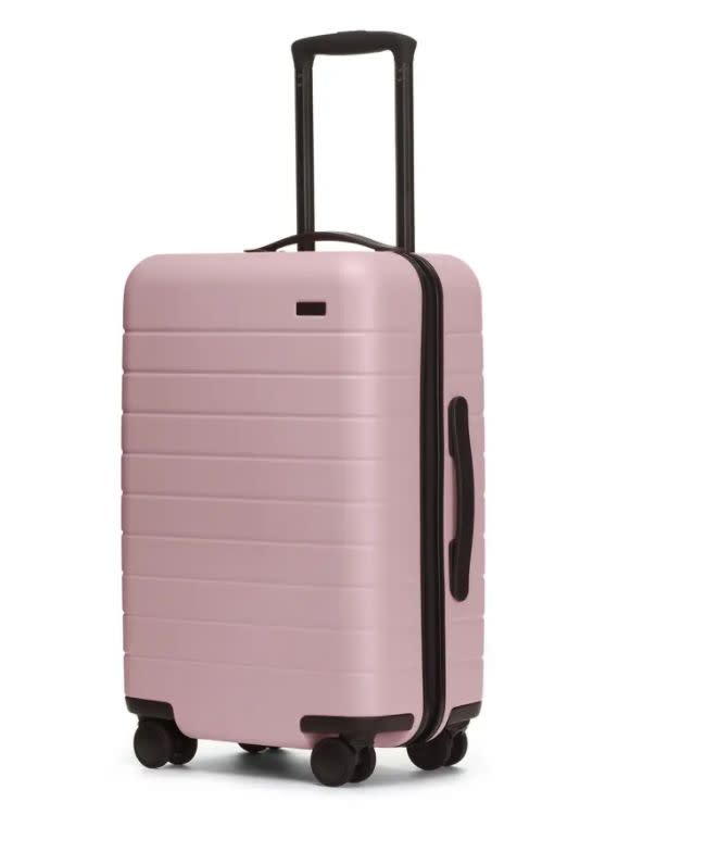 <a href="https://fave.co/35jD4oW" target="_blank" rel="noopener noreferrer">This carry-on suitcase</a> is sized to fit in the overhead bin of most major airlines. The two-sided design is perfect for keeping clothes on one side, and shoes and toiletries on the other. There&rsquo;s a built-in compression pad to flatten clothes and laundry bag to isolate the dirty ones. It has a TSA-approved combination lock and 360-degree wheels for easy gliding. You can also add on the ejectable battery to charge your devices on the go. <a href="https://fave.co/35jD4oW" target="_blank" rel="noopener noreferrer">Normally $225, find The Carry-On on sale at Away</a> depending on color. Details below:<br /><br /><strong>﻿<a href="https://fave.co/35jD4oW" target="_blank" rel="noopener noreferrer">15% Off</a>: </strong>Black, Plum, Sea Green, Canary, Green<br /><strong><a href="https://fave.co/35jD4oW" target="_blank" rel="noopener noreferrer">30% Off</a>: </strong>Navy, Cherry, Asphalt, Coast, Blush, Violet<br /><strong><a href="https://fave.co/35jD4oW" target="_blank" rel="noopener noreferrer">50% Off</a>: </strong>Amethyst, Minted, Peak, Rally, Trench, Jewel Blue, Moonstone, Jade, Mirror, Brick, Sand, White