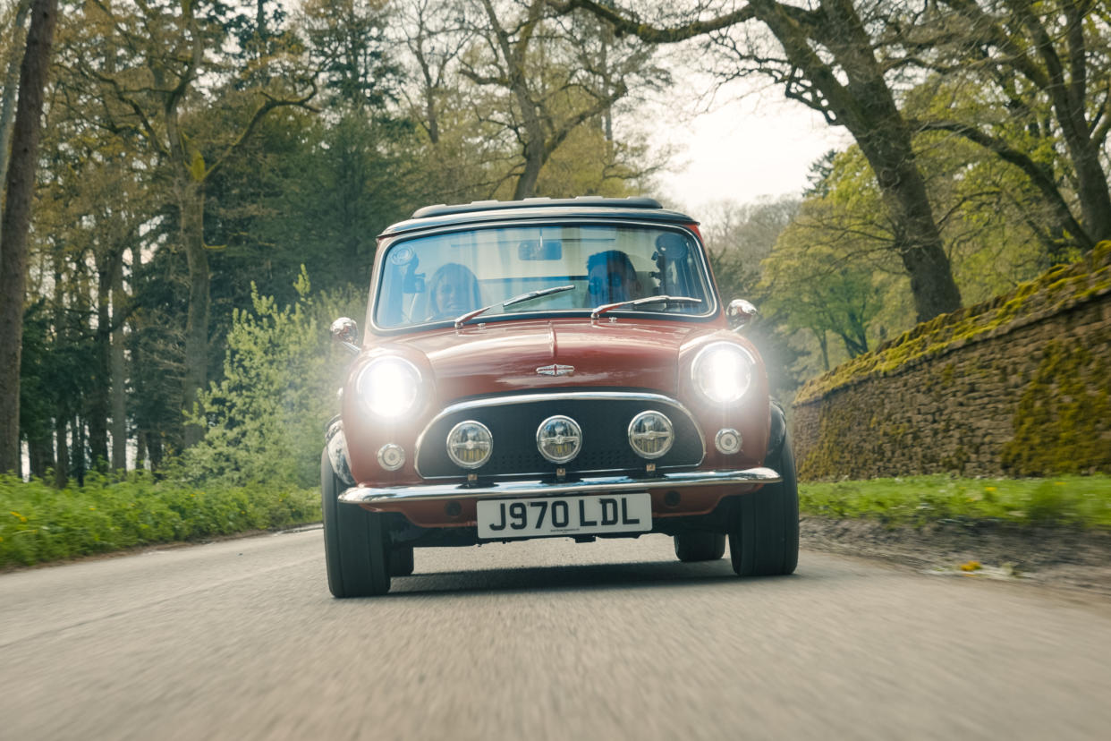 The classic Mini gets a range of modern touches, not least its electric powertrain (David Brown Automotive)