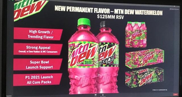 Mtn Dew debuts new watermelon flavor, 2021-01-11