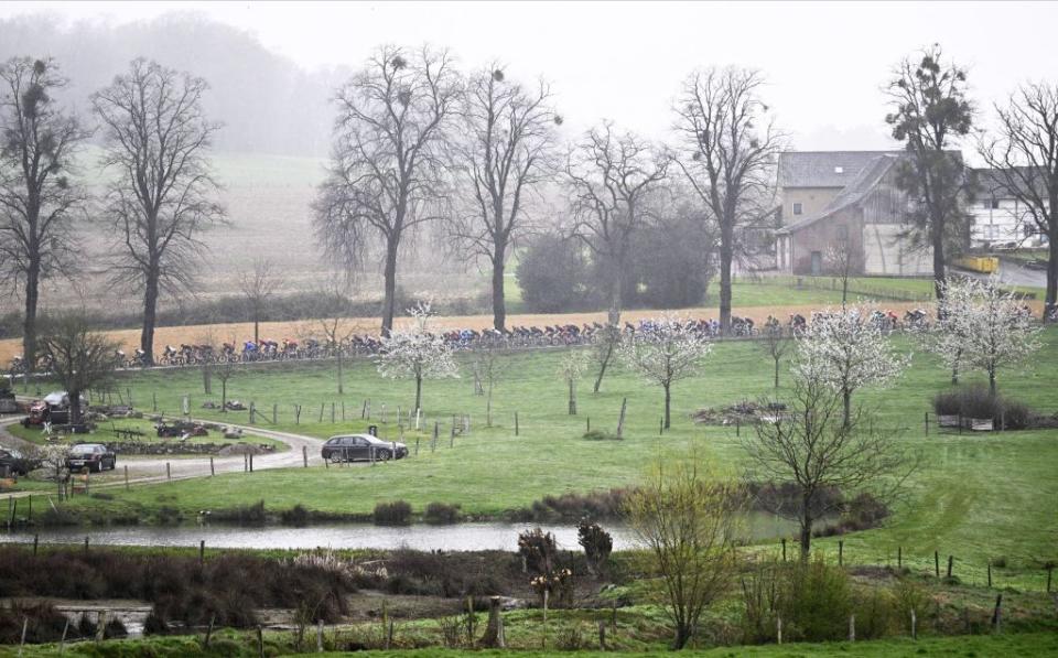 The 2023 Amstel Gold Race was raced in the mist and rain