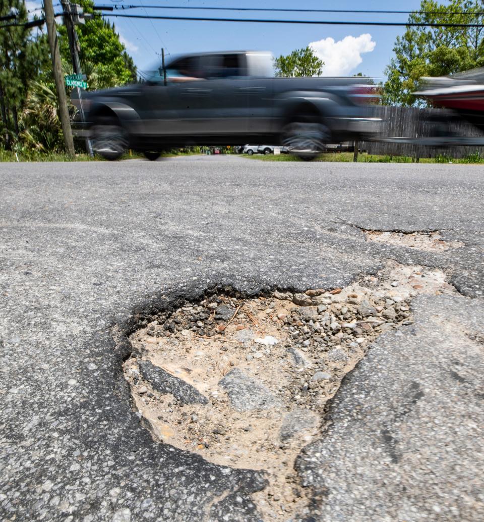Moylan Road, shown on May 4, is part of 132 miles of roads in Bay County that will be paved with the help of $40 million in Federal Emergency Management funding in Phase 1 and Phase 2 of the county's road resurfacing project.