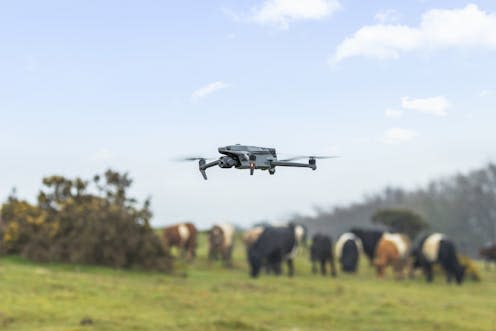 <span class="caption">Special drones can be used to survey soil health on farmland. </span> <span class="attribution"><span class="source">Mitchell Williams, MBM Vision / University of Plymouth</span>, <a class="link " href="http://creativecommons.org/licenses/by-nd/4.0/" rel="nofollow noopener" target="_blank" data-ylk="slk:CC BY-ND;elm:context_link;itc:0;sec:content-canvas">CC BY-ND</a></span>