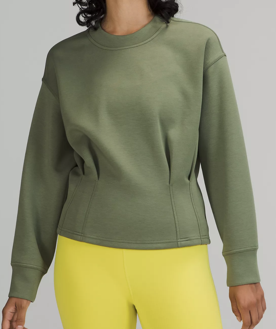 A cinched sweater you can dress up or down. (Photo: Lululemon)