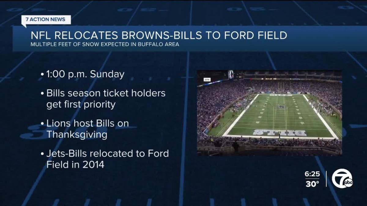 How to get tickets for Sunday's Bills-Browns game at Ford Field in Detroit