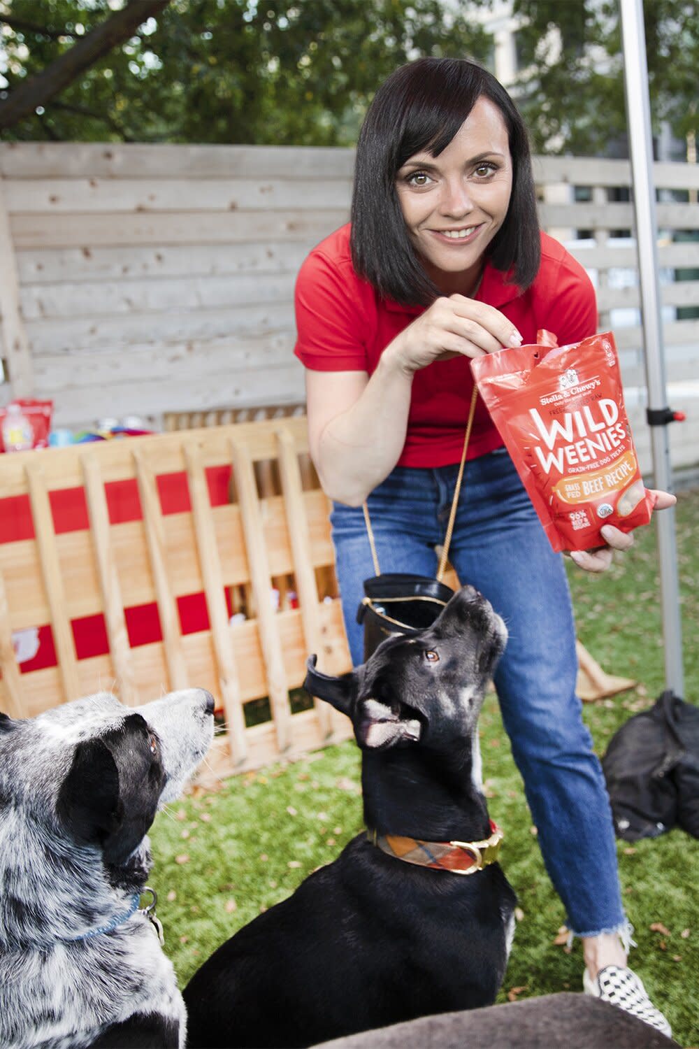 Actor and dog mom Christina Ricci joins Stella & Chewy’s to celebrate the raw love our pets give us every day at an interactive dog friendly event for the brand’s new “All You Need is Raw” campaign on Saturday, Sept. 17, 2022 in Atlanta at Fetch Park. (Jenni Girtman/AP Images for Stella & Chewy's)