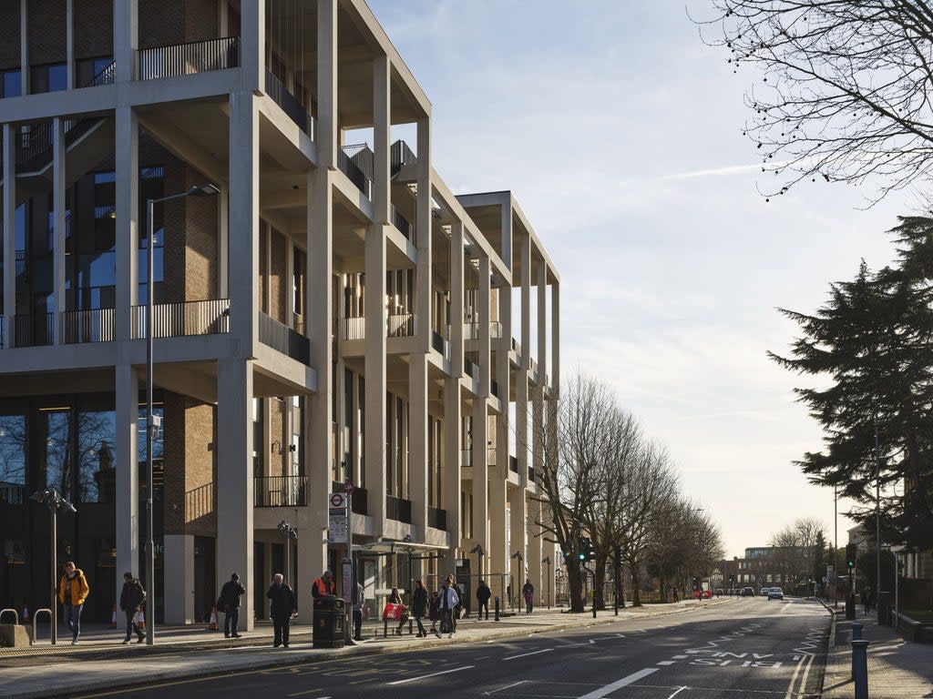 Kingston University Town House, which has been named as the winner of the 2021 RIBA Stirling Prize (PA)