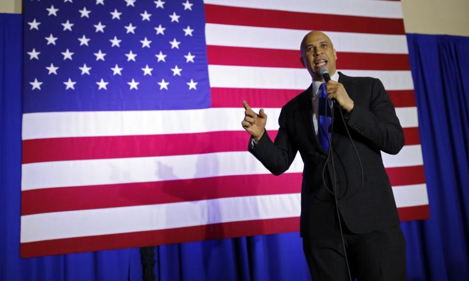 Booker speaks in North Las Vegas.