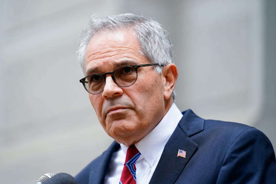 Philadelphia District Attorney Larry Krasner said the FBI ‘potentially thwarted a catastrophic terrorist attack’ by arresting a 17-year-old who had been communicating with a Syrian extremist group (Copyright 2022 The Associated Press. All rights reserved.)