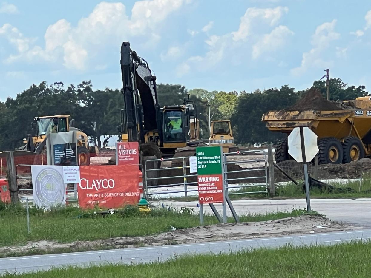 This is the construction site at 1094 S. Williamson Blvd. in Daytona Beach where a three-building, 807,585-square-foot cold storage center for a Naples, Florida company called Karis Cold is going up Thursday, Sept. 7, 2023.