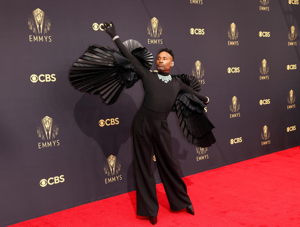 <p>Billy Porter no Emmy Awards 2021 (Foto: Clendenin / Los Angeles Times via Getty Images)</p> 