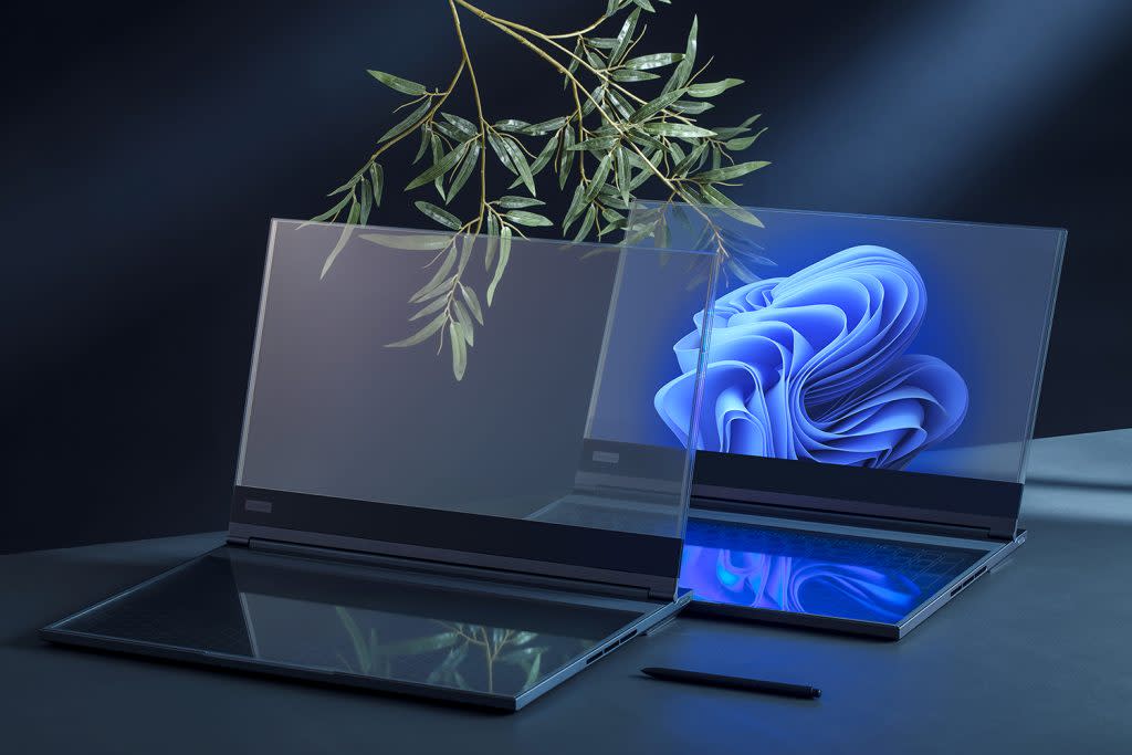  Lenovo ThinkBook Transparent Display Laptop Concept. 