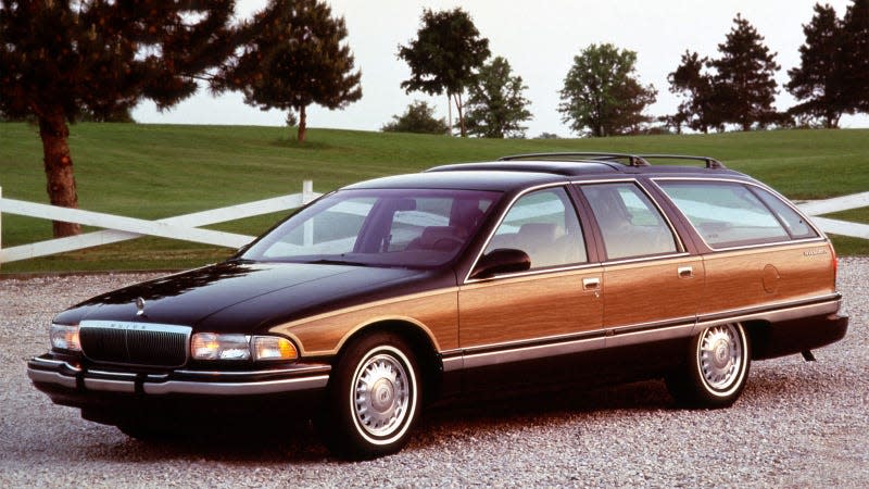 A photo of a Buick Roadmaster station wagon. 