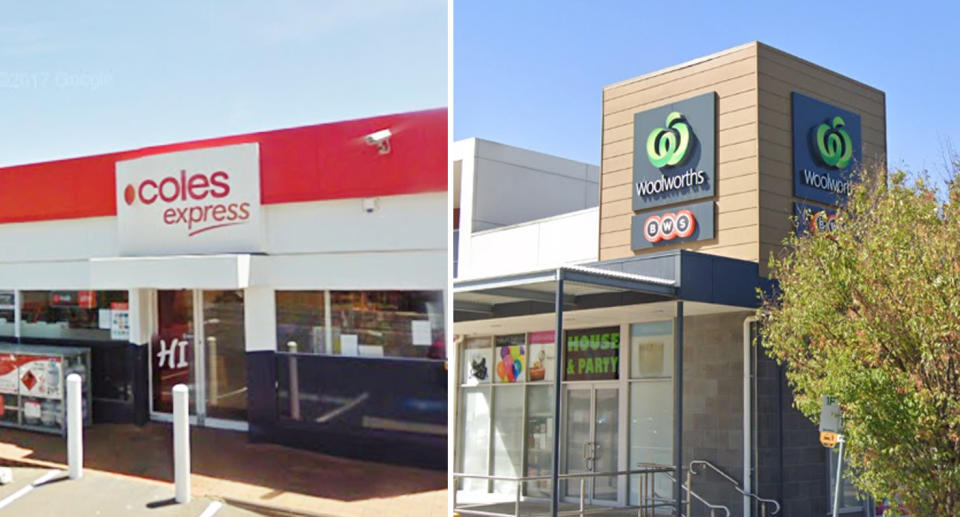 Coles Express in Reservoir and the Woolworths store. Both were visited by a positive Covid case.