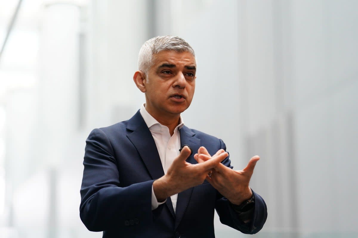 London mayor Sadiq Khan argues that the capital faces a ‘crossroads moment’ on climate change (PA Wire)