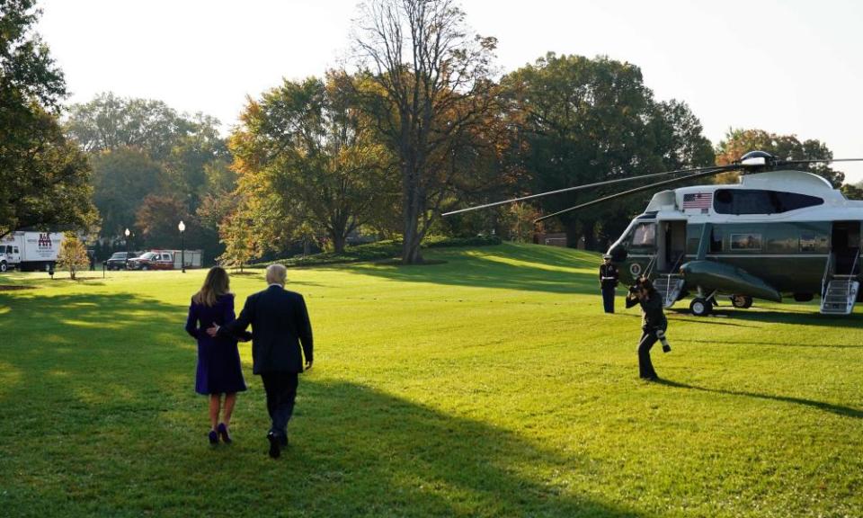 Donald Trump was up bright and early for his Asia trip.