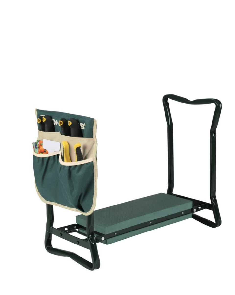 SONGMICS Garden Kneeler Seat with EVA Kneeling Pad and Tool Pouch UGGK49L