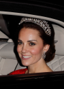 <p> We loved Kate's look for the annual Diplomatic Corps reception at Buckingham Palace in 2016. She wowed in a red short-sleeved Jenny Packham gown - also worn the year before at a Chinese state banquet. However, she swapped the head-turning tiara she wore to finish off the regal look.  </p>