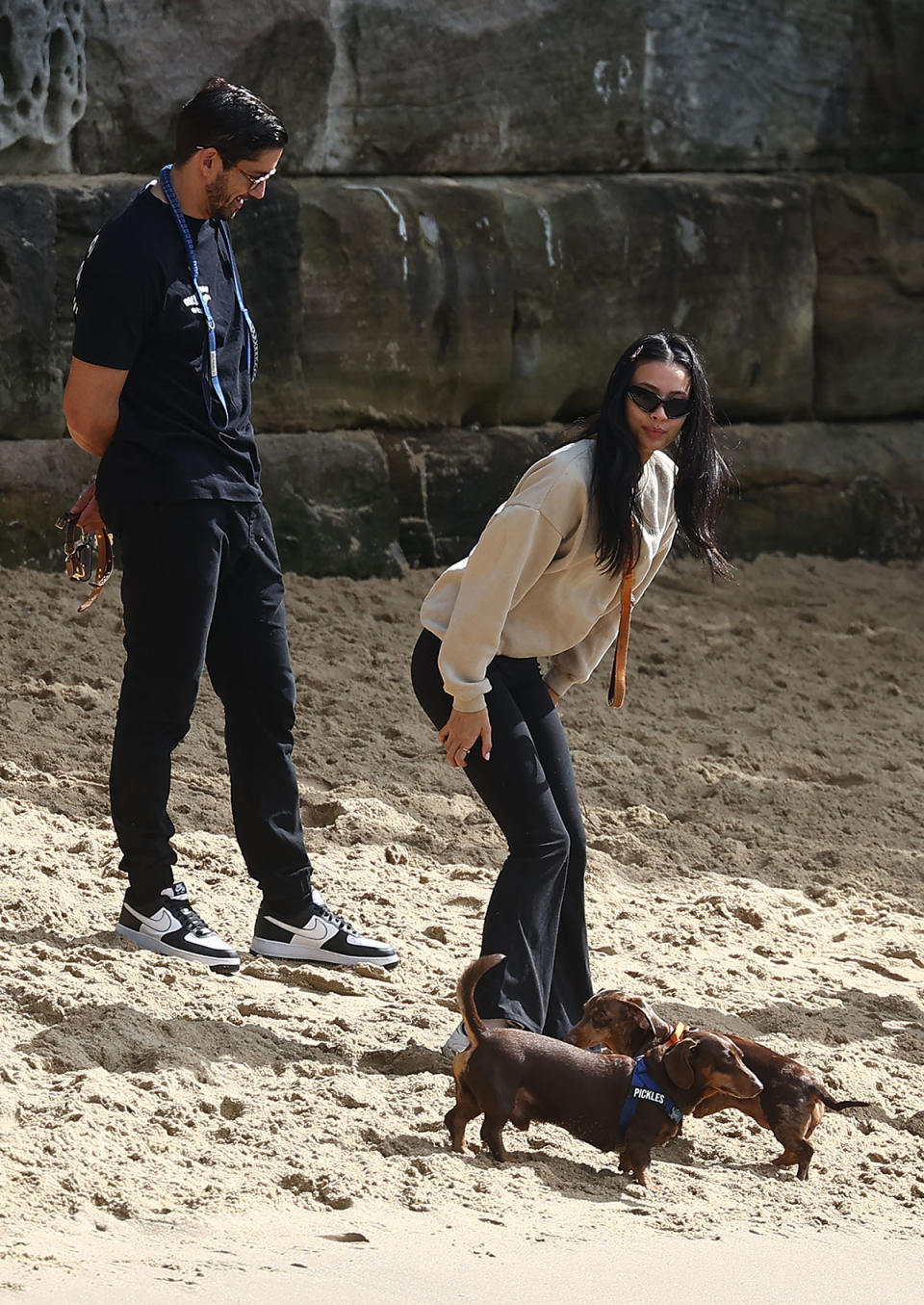 Duncan and Evelyn on the beach in Sydney