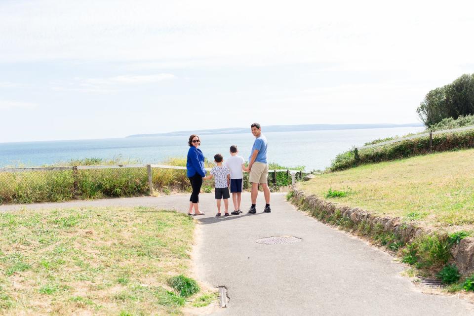 A clifftop walk is just three minutes from their new house (Handout)