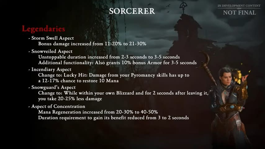 List of changes coming to Sorcerer in Patch 1.1.1