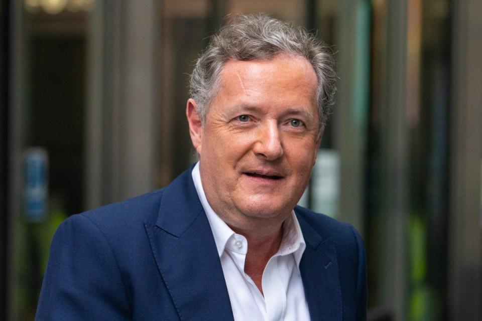 The first episode of Piers Morgan’s new show, in which he will interview Donald Trump,  will air tonight on TalkTV. (PA)