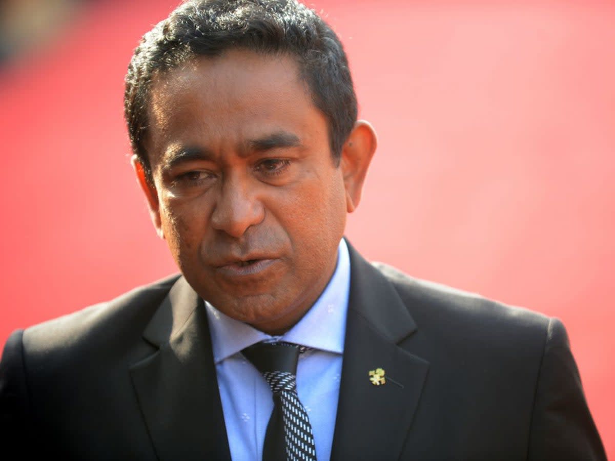 File photo of former president of Maldives Abdulla Yameen (AFP/Getty)
