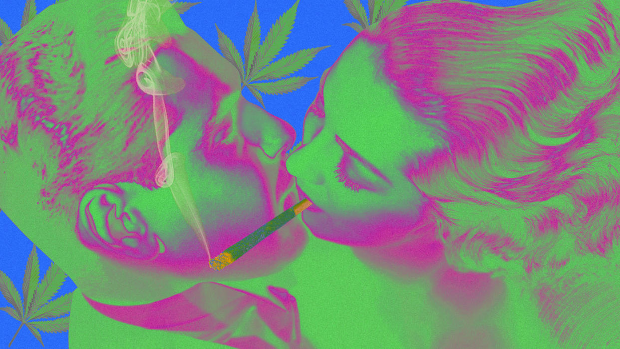How does cannabis impact your sex life? Here's how people use it. (Illustration by Ivana Cruz for Yahoo / Photo: Getty Images)