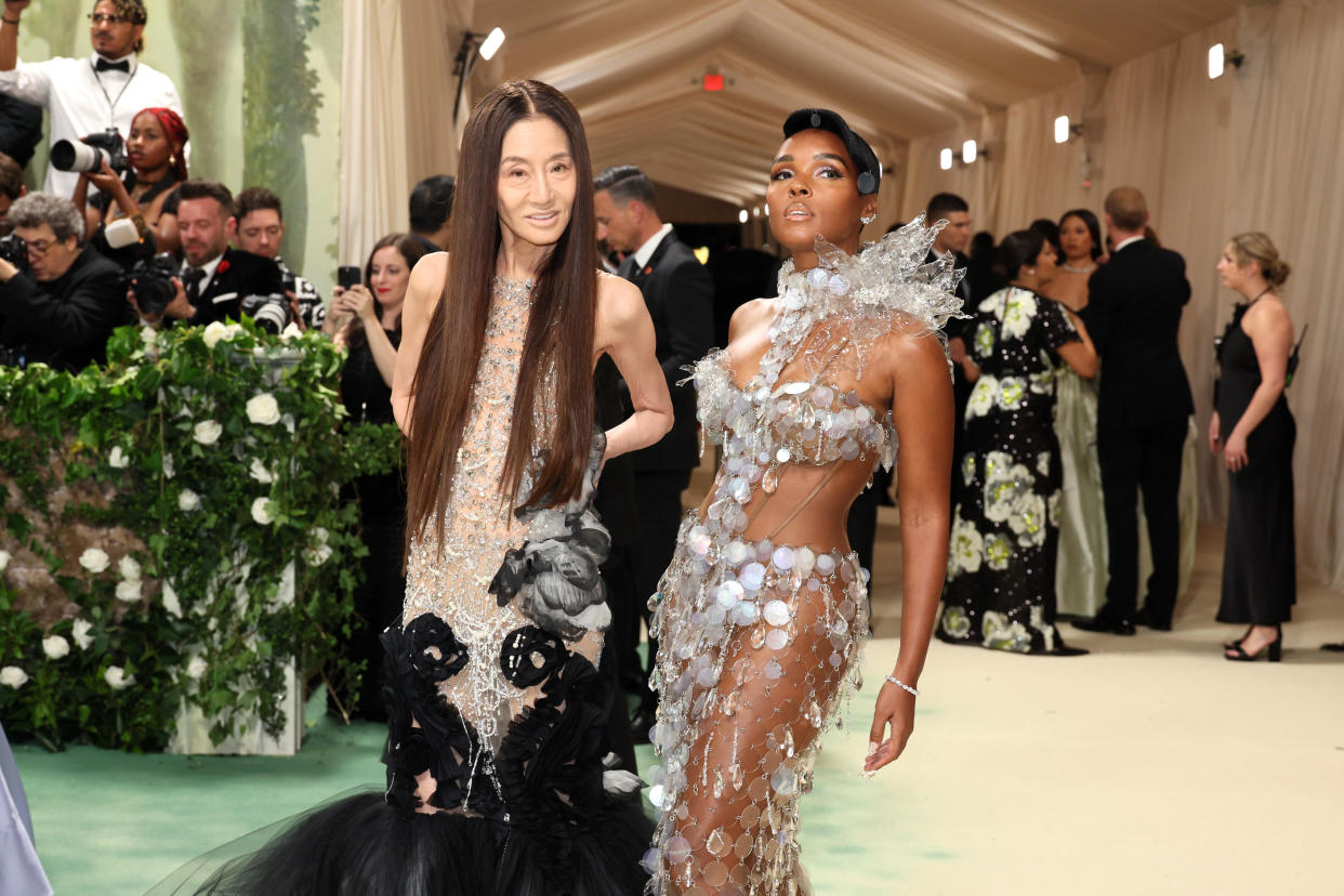 Vera Wang and Janelle MonÃ¡e attends The 2024 Met Gala Celebrating 