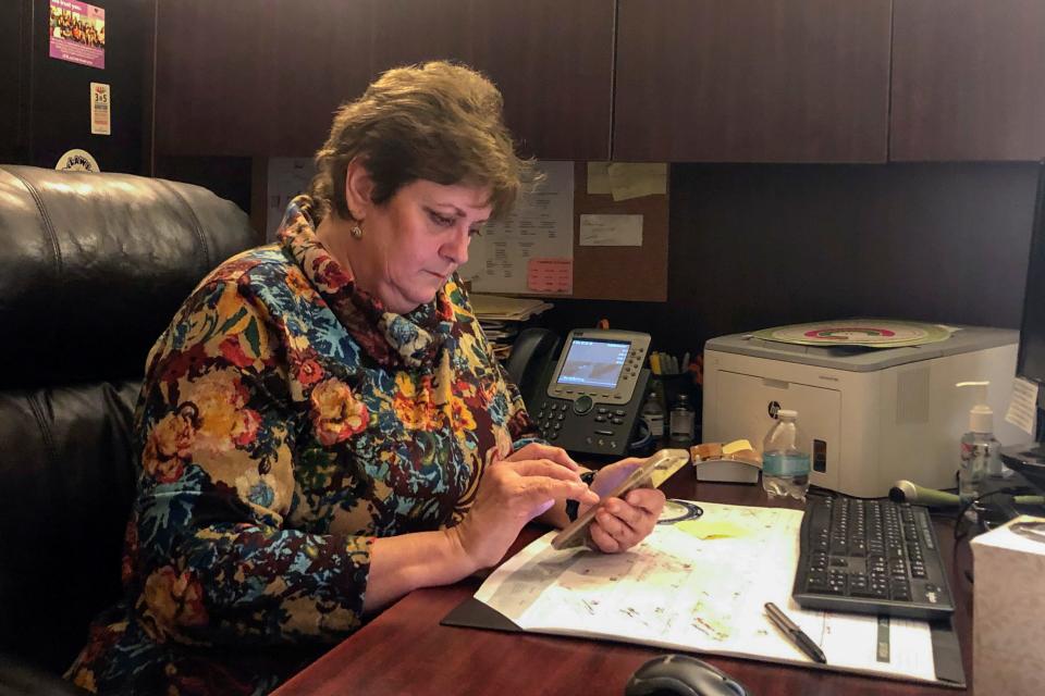 Kathaleen Pittman, the administrator of the Hope Medical Group for Women in Shreveport, works in her office on Feb. 20, 2020. The clinic is one of three in the state that provides abortions to women, and it is challenging a state law that requires doctors who perform abortions to have admitting privileges at a nearby hospital. The Supreme Court is hearing the case on March 4.