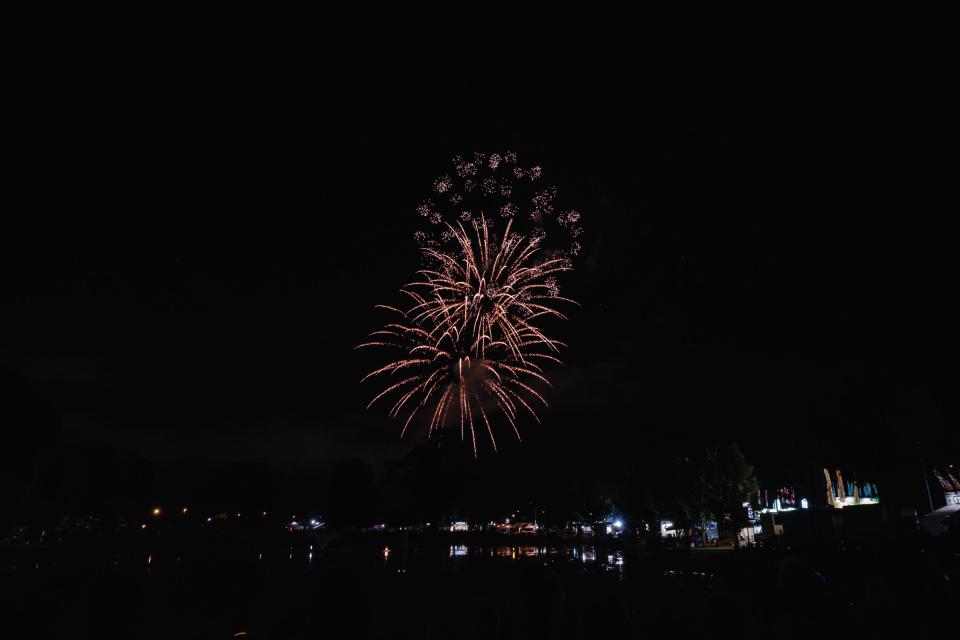 The fireworks show is always a popular aspect of the First Town Days Festival at Tuscora Park.