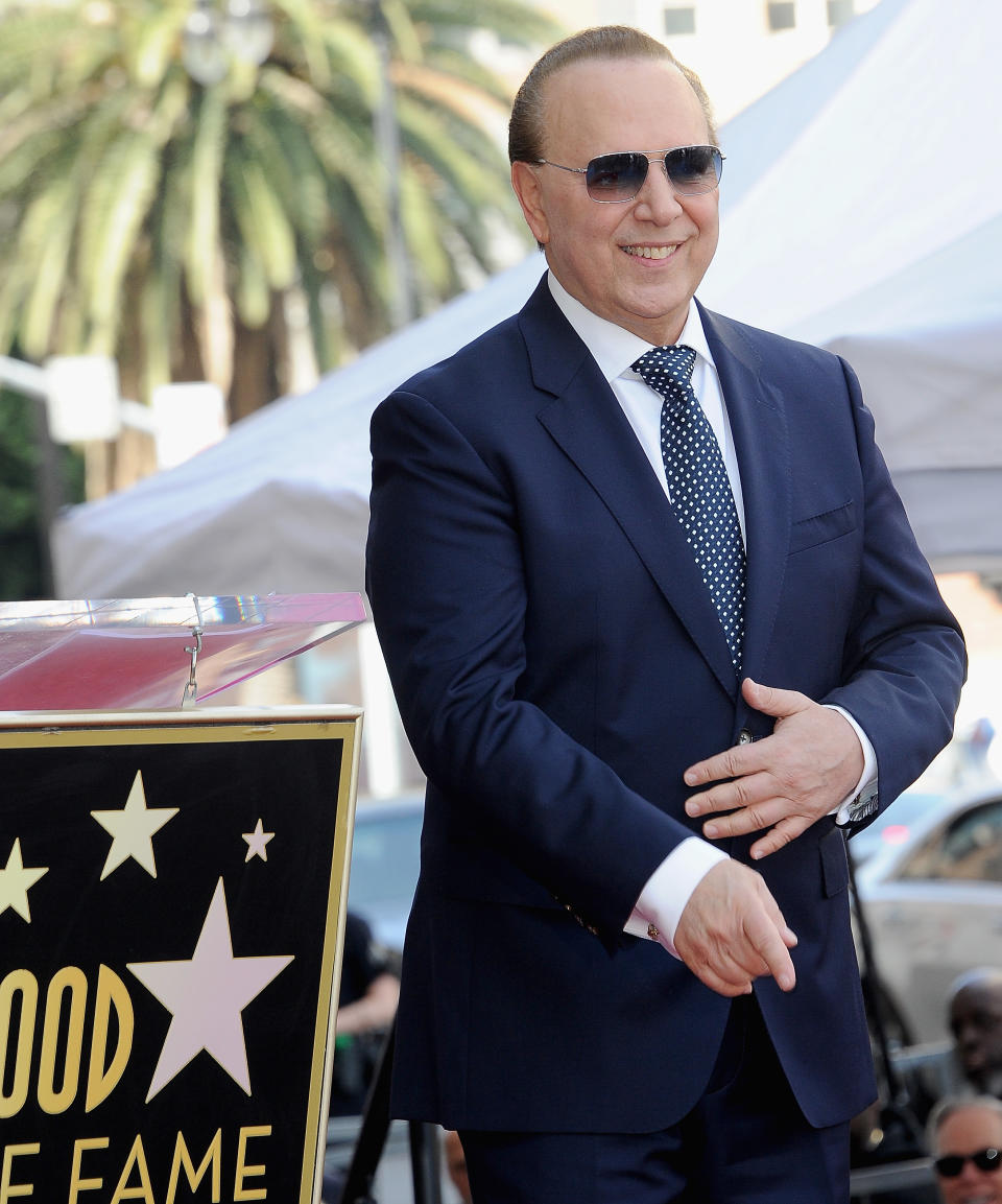 HOLLYWOOD, CA - OCTOBER 10:  Tommy Mottola Honored With A Star On The Hollywood Walk Of Fame on October 10, 2019 in Hollywood, California.  (Photo by Albert L. Ortega/Getty Images)