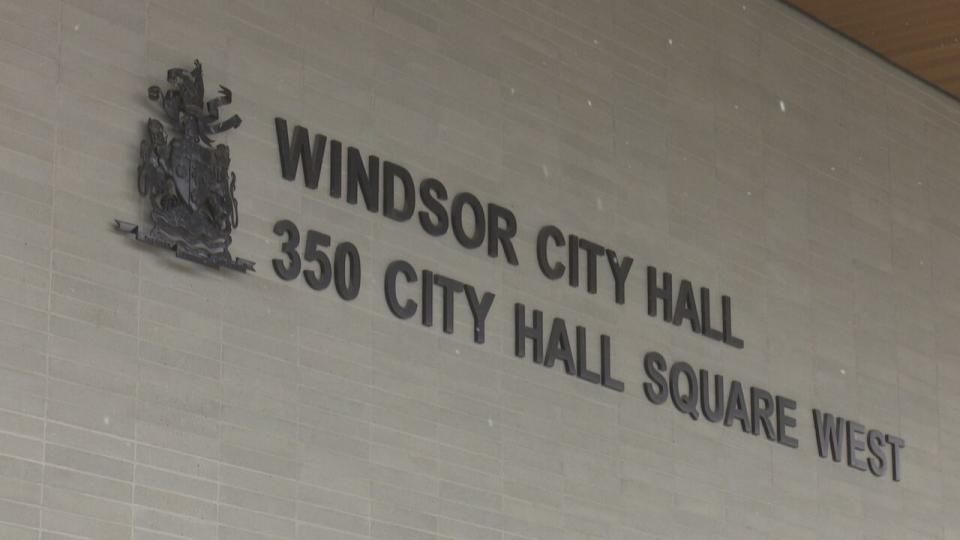 Outside Windsor City Hall on March 18, 2024.