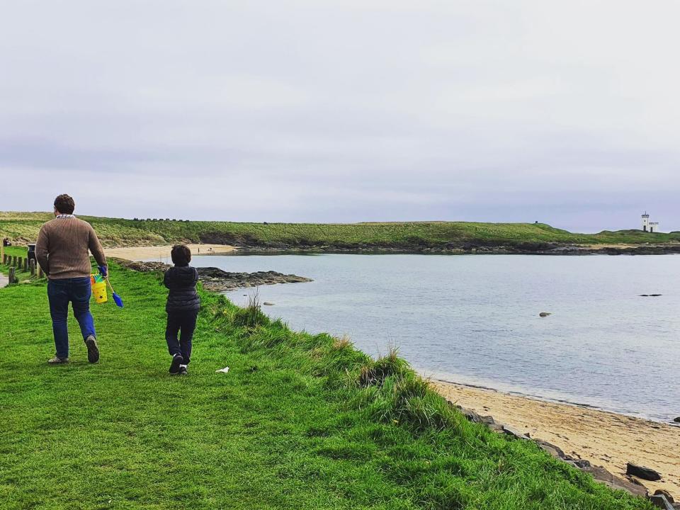 The author traveling back to Scotland with his son. - Copyright: Duncan Forgan