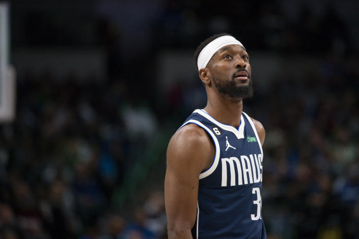 Guard Kemba Walker was waived by the Dallas Mavericks, leaving the veteran&#39;s NBA status in limbo. (Jerome Miron/USA TODAY Sports)