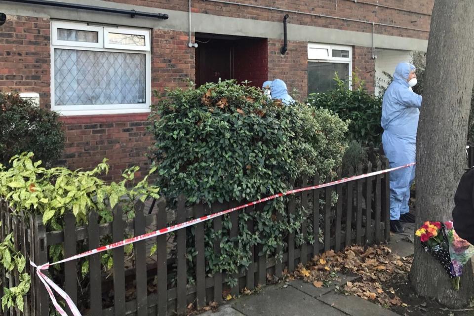 Forensic officers at the property in Ethnard Road, Peckham, on Saturday: Ryan Hooper/PA