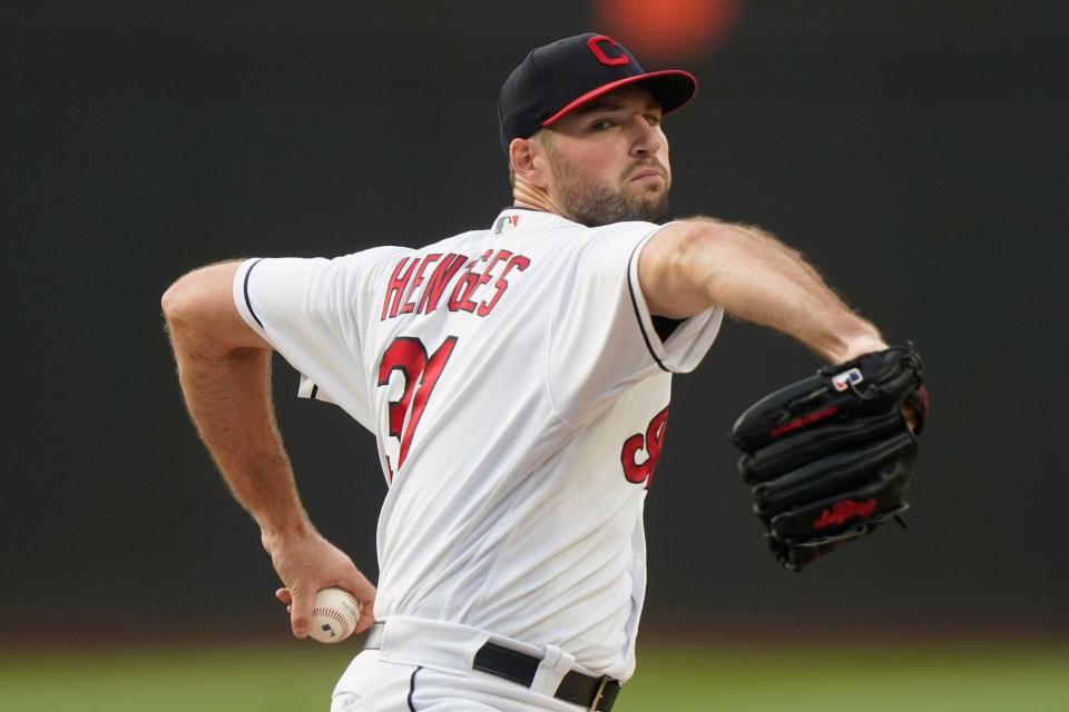 Cleveland reliever Sam Hentges looked good in his rehab start for the RubberDucks on April 19, 2023.