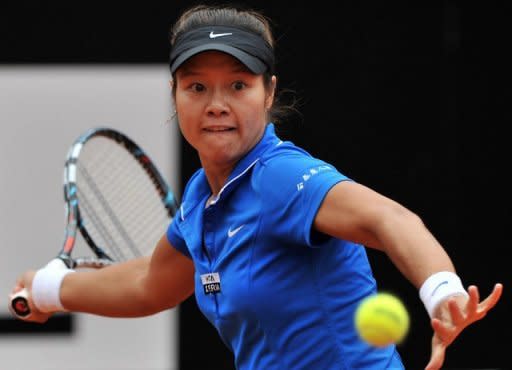 China's Li Na at the WTA Rome Tennis Masters on May 20. Defending champion Li showed in her run to the Rome final, where she stretched Sharapova to a third set tie-breaker, that she is running into form at just the right time and could challenge again